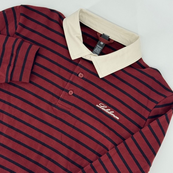 Lululemon Long Sleeve Rugby Shirt Medium Striped French Terry NWT